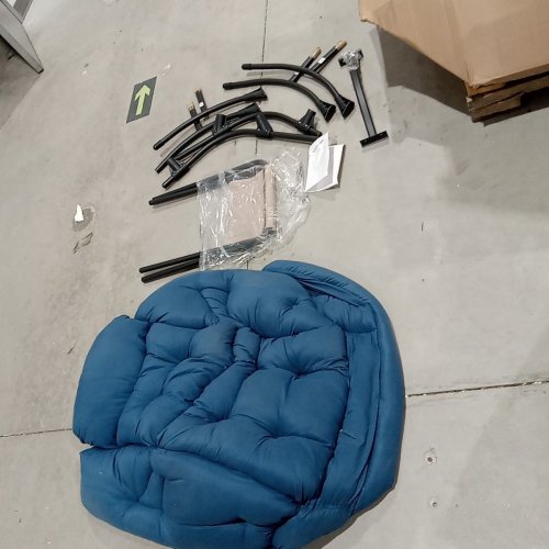 2PC LAZY CHAIR WITH OTTOMAN - 26.5" X 31.5" X 47.5" - BLUE (MODEL: LCO-13) image 3
