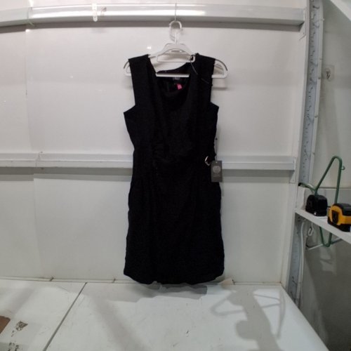 WOMEN'S VINCE CAMUTO CAP SLEEVE BOAT NECK BLACK MINI DRESS - 14 - BLACK (STYLE: VC5M6678) image 3