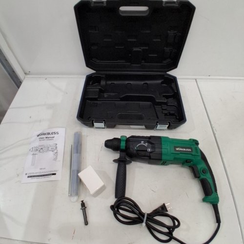 WORKBLESS CORDED ROTARY HAMMER DRILL - 8AMP, 1" SDS-PLUS - GREEN/BLACK (MODEL: WB1201) image 4