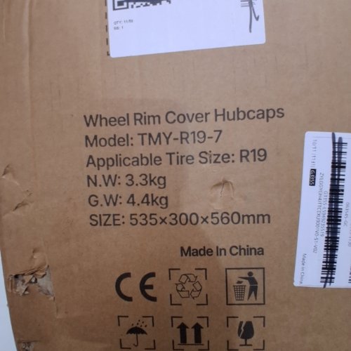 4PC VEVOR WHEEL RIM COVER HUBCAPS - R19 - BLACK (MODEL: TMY-R19-7) image 7
