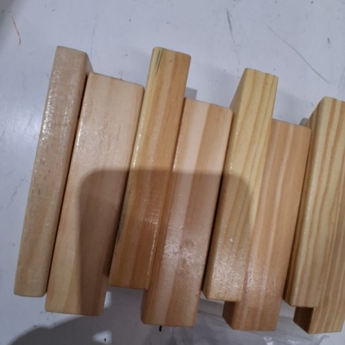AQHZB 6 HOOK WOODEN WALL-MOUNTED PEG RACK - NATURAL WOOD image 4