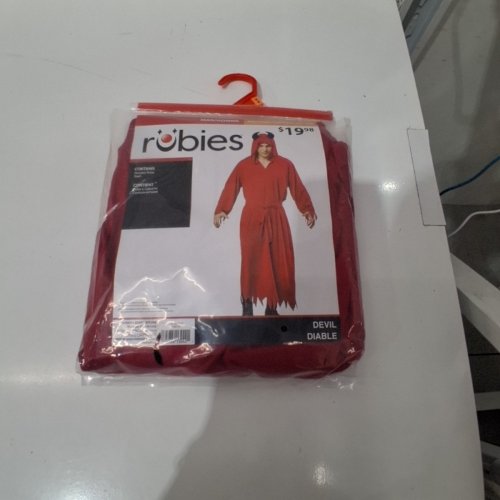 2PC MEN'S RUBIES DEVIL COSTUME - MEDIUM (32-34) - RED (STYLE: DEVIL / DIABLE) image 2