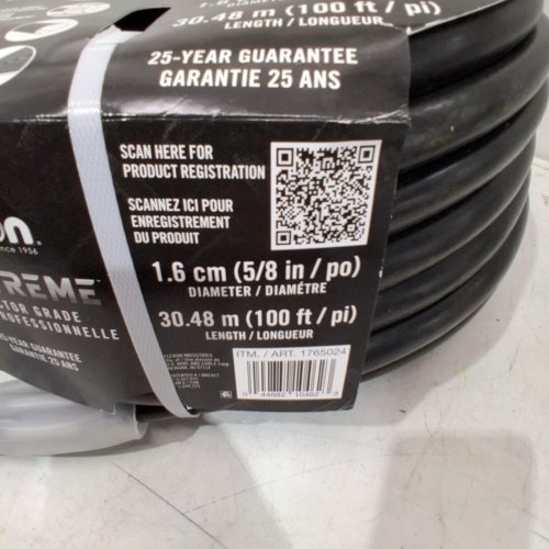 FLEXON FLEXTREME CONTRACTOR GRADE HOSE WITH GUARD & GRIP - 5/8" X 100FT - BLACK (MODEL: 1765024) image 3