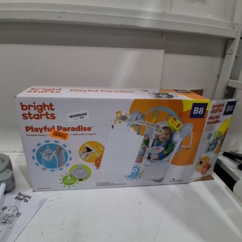 BRIGHT STARTS PLAYFUL PARADISE PORTABLE AUTOMATIC BABY SWING WITH MUSIC image 4
