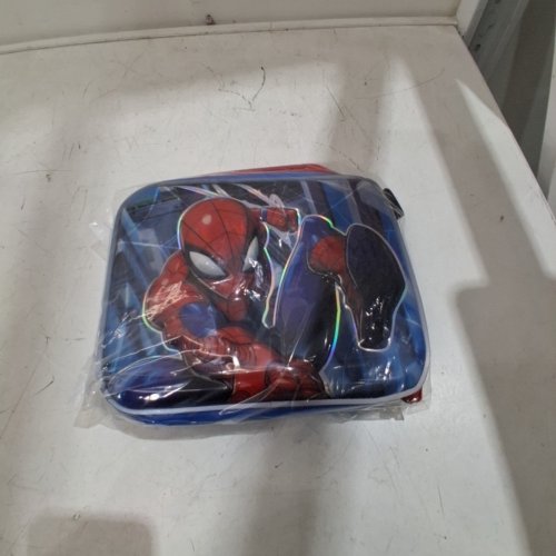 KIDS MARVEL 3D RAISED INSULATED SPIDER-MAN LUNCH BOX - BLUE / RED image 2