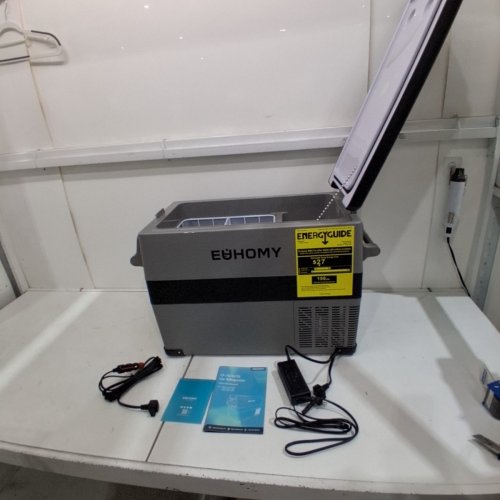 EUHOMY ELECTRIC COOLER CAR REFRIGERATOR WITH BLUETOOTH APP CONTROL - 12V/24V DC - 47QT - BLACK/GREY - (MODEL: CF-45)) image 3