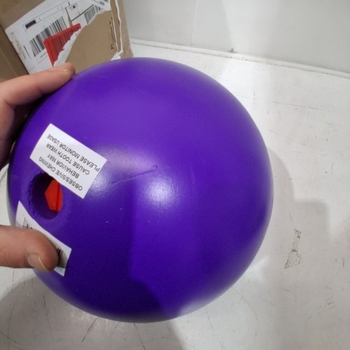 JOLLY PETS PUSH-N-PLAY DOG BALL- 10" - PURPLE image 3