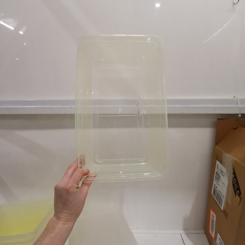 18PC IRIS PLASTIC STORAGE ORGANIZER CONTAINER BINS SHOE BOXES WITH LATCHING LID, STACKABLE - 6.7QT - CLEAR (MODEL: CNL-6E) image 3