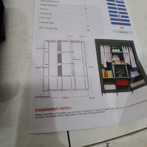 PORTABLE CLOSET /STORAGE ORGANIZER - GREY image 4