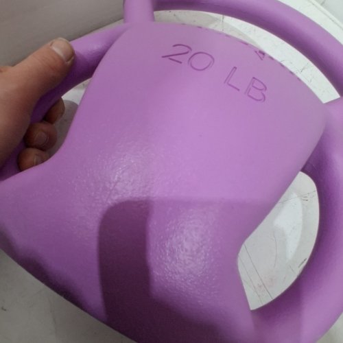 YES4ALL KETTLEBELL WITH WIDE MULTIGRIP HANDLE - 20LBS - PURPLE image 3