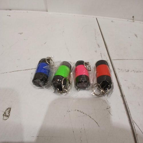 4PK TILEON RECHARGEABLE KEY CHAIN FLASHLIGHTS - ASSORTED COLORS image 2