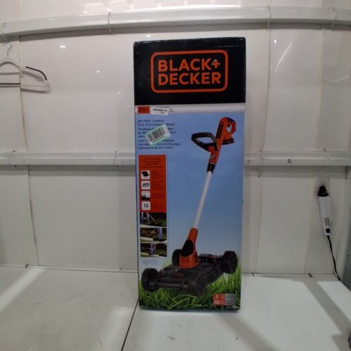 BLACK + DECKER 3-IN-1 CORDLESS LAWN MOWER/EDGER/STRING TRIMMER - 20V - BLACK/ORANGE - (MODEL:‎MTC220) image 6
