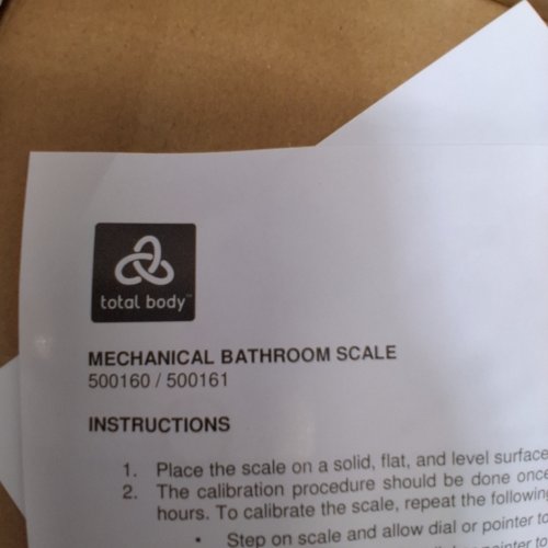 TOTAL BODY MECHANICAL BATHROOM SCALE - BLACK / WHITE image 2