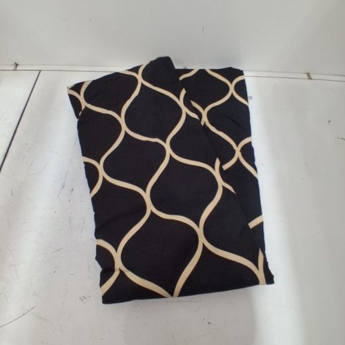 CURVE PATTERN SOFT DUVET COVER - TWIN - BLACK AND BEIGE image 2