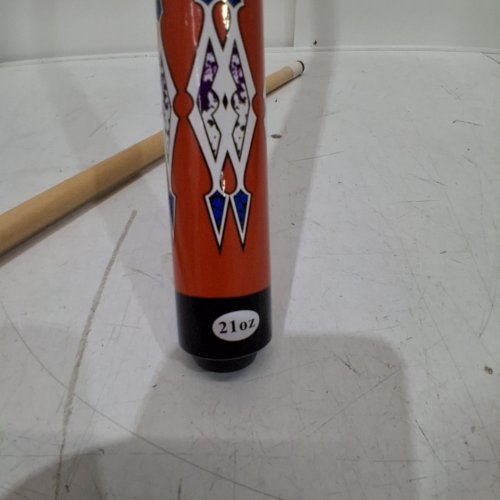 KMISE POOL CUE STICK, 21 OZ - 58" - ORANGE image 2