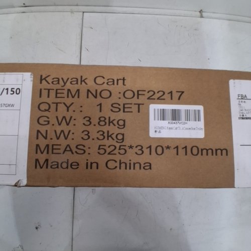 KAYAK CART TROLLEY/DOLLY - 80LBS MAX CAP - BLACK (MODEL: OF2217) image 3