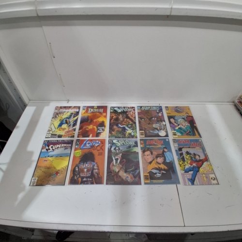 10 ASSTD DC COMIC BOOKS - STAR TREK THE NEXT GENERATION #4, #8, #25, STAR TREK #2, LOBO'S BACK #1, SPECTRE #5, #7, SUPERMAN MAN OF STEEL #21, THE DEMON #17, DEATHSTROKE THE TERMINATOR #24 - VARIOUS AUTHORS image 2