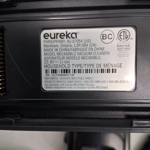 EUREKA FULL SIZE HEPA FILTER STICK VACUUM WITH LED LIGHT POWER HEAD AND MULTIFUNCTION DIGITAL DISPLAY - BLUE - (MODEL: NEC450BLC) image 6