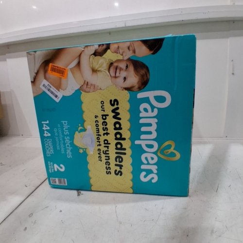 144PK PAMPERS SWADDLERS DISPOSABLE DIAPERS - SIZE 2 (10LBS -22LBS) image 2
