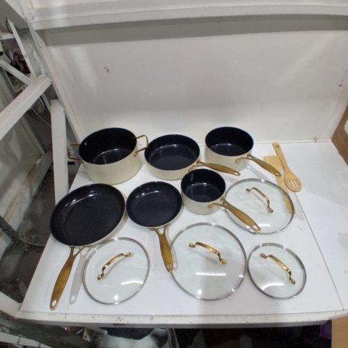 12PC GREENPAN CERAMIC NONSTICK COOKWARE SET image 3