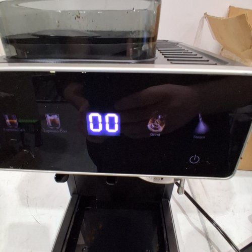 AMZCHEF HOT & COLD BREW ESPRESSO MACHINE WITH BUILT IN ADJUSTABLE GRINDER - BLACK/STAINLESS - (MODEL: CM5560) image 2