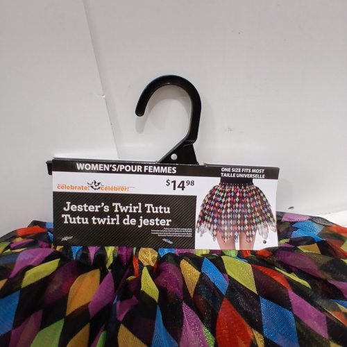 WAY TO CELEBRATE! JESTER'S TWIRL TUTU - ONE SIZE FITS MOST - MULTICOLOUR image 3