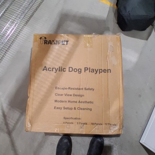 8PC RAXIPET ACRYLIC DOG PLAYPEN WITH A ROOF - WHITE image 5