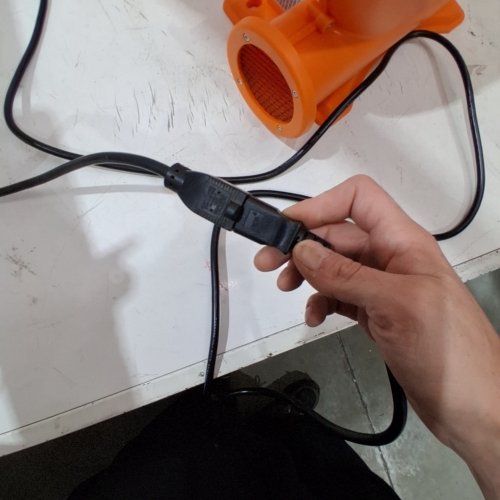 INFLATABLE AIR BLOWER PUMP FOR BOUNCE HOUSES, INFLATABLE CASTLES, WATERSLIDES & OUTDOOR INFLATABLES – HEAVY-DUTY ELECTRIC PUMP BLOWER WITH POWER CORD - 450W - ORANGE (MODEL: QS-4L) image 2