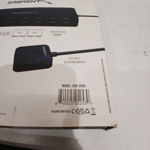 SABRENT USB TYPE-C DUAL KVM SWITCH WITH POWER DELIVERY - BLACK (MODEL: USB-CKDH) image 2