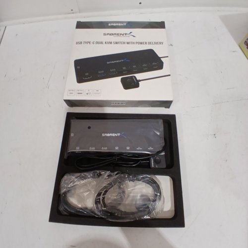 SABRENT USB TYPE-C DUAL KVM SWITCH WITH POWER DELIVERY - BLACK (MODEL: USB-CKDH) image 3