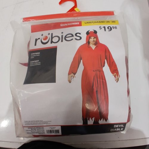2PC MEN'S RUBIES DEVIL COSTUME - LARGE (38-40) - RED (STYLE: DEVIL / DIABLE) image 2