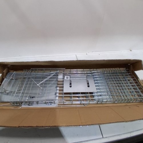 VEVOR HUMANE FOLDING ANIMAL TRAP - 31" X 10" X 12" - SILVER (MODEL: LB-28A) image 2