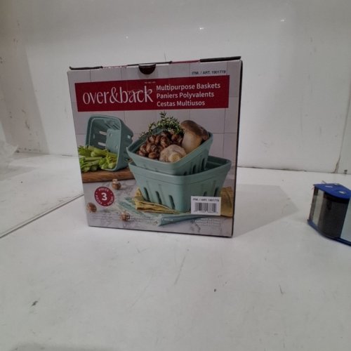 3PC OVER&BACK MULTIPURPOSE CERAMIC BERRY BASKETS SET - MULTIPLE SIZES - LIGHT BLUE (MODEL: 1901778) image 2