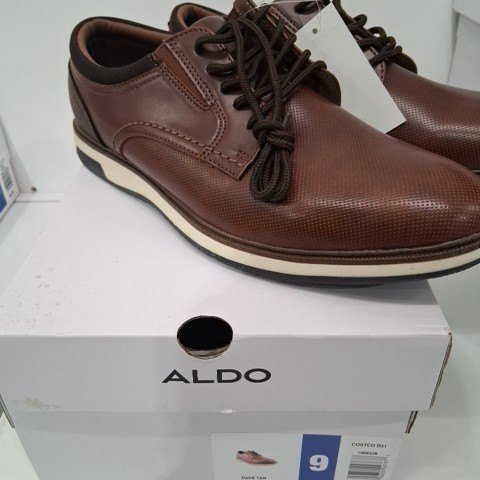 MENS ALDO CASUAL HYBRID DRESS SHOE - SIZE 9 - BROWN (STYLE : 1988328) image 2
