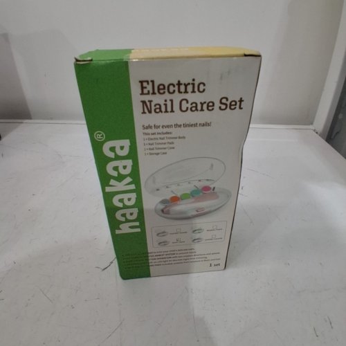 7PC HAAKAA ELECTRIC NAIL CARE SET - WHITE / BEIGE image 2