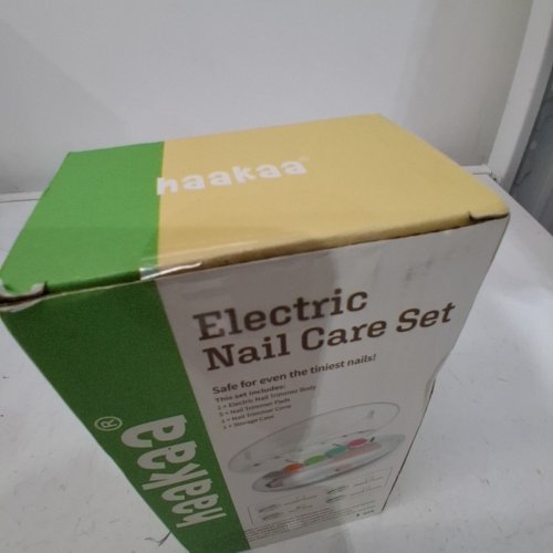 7PC HAAKAA ELECTRIC NAIL CARE SET - WHITE / BEIGE image 3