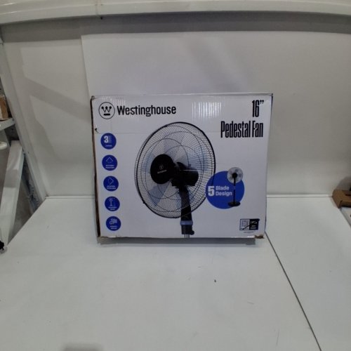 WESTINGHOUSE ADJUSTABLE HEIGHT OSCILLATING PEDESTAL FAN - 16" - BLACK (MODEL: WSFSB1601BL) image 4