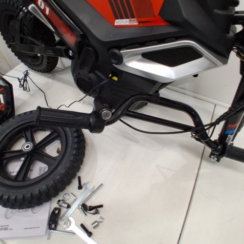 GARVEE KIDS DIRT BIKE WITH REAR WHEEL SUSPENSION - 12" - 24V - 13MPH - 132LBS MAX - BLACK (MODEL: PTG_338Y) image 2
