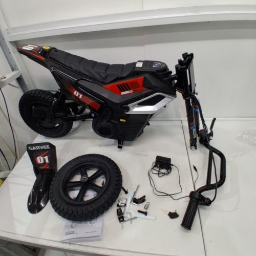 GARVEE KIDS DIRT BIKE WITH REAR WHEEL SUSPENSION - 12" - 24V - 13MPH - 132LBS MAX - BLACK (MODEL: PTG_338Y) image 3