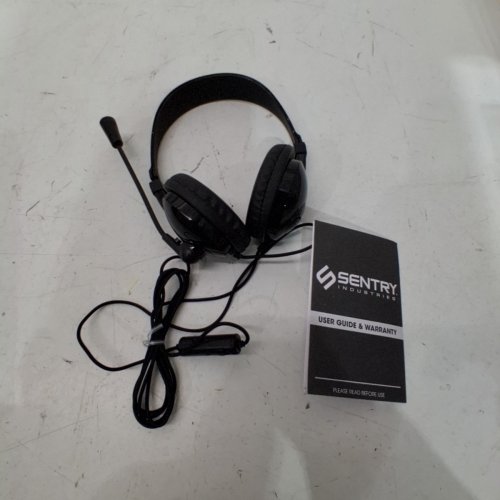 SENTRY RUGGED HEADSET HEADPHONES WITH BOOM MICROPHONE - BLACK (MODEL:HS264) image 2