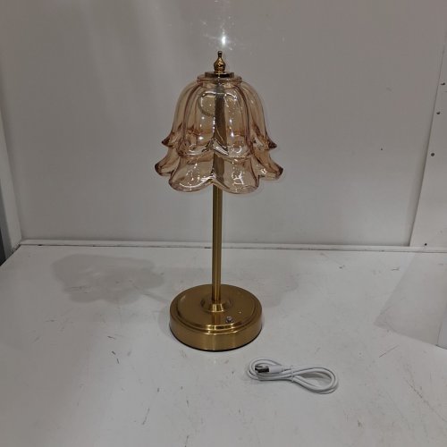 CORDLESS RECHARGEABLE 3 COLOUR TOUCH TABLE LAMP - 13" - GOLD image 3