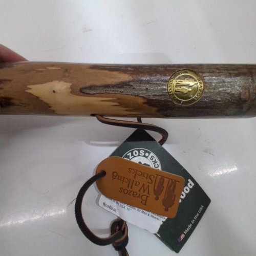 BRAZOS RUSTIC HANDCRAFTED WALKING STICK - 55" - BROWN image 2