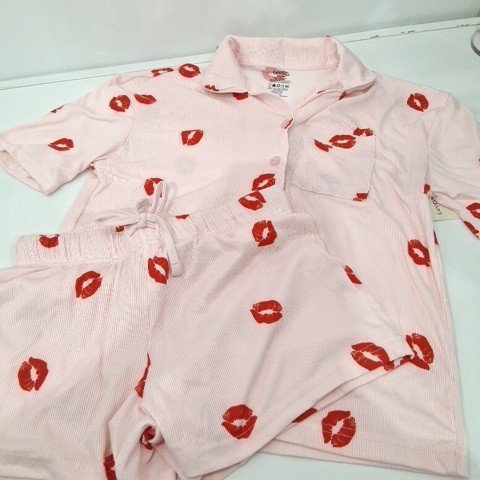 2PC WOMEN'S GEORGE PAJAMA SET - EXTRA SMALL - PINK image 2