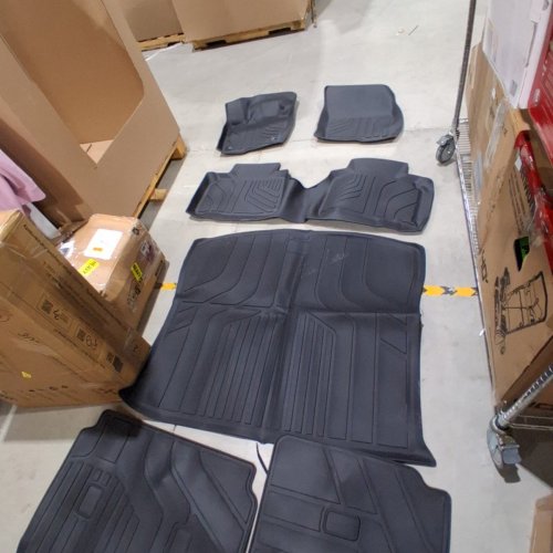 6PC ALL WEATHER TPE FLOOR MATS AND CARGO LINER SET - BLACK image 3