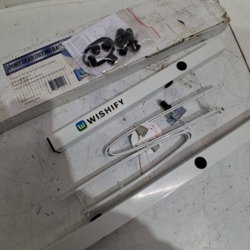 WISHIFY LIGHTWEIGHT HOCKEY GEAR DRYING RACK - 55" X 22" - WHITE - (MODEL: HGDR-MESI-W-1) image 3