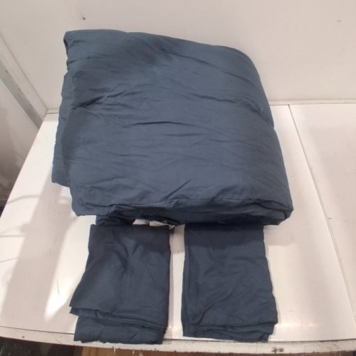 3PC COMFORTER AND PILLOWCASE SET - FULL/QUEEN, 85" X 92" - SLATE BLUE image 2