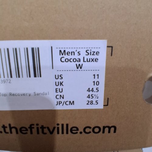 MEN'S FITVILLE EASYTOP RECOVERY SANDAL V4 - SIZE 11 WIDE - COCOA LUXE image 4