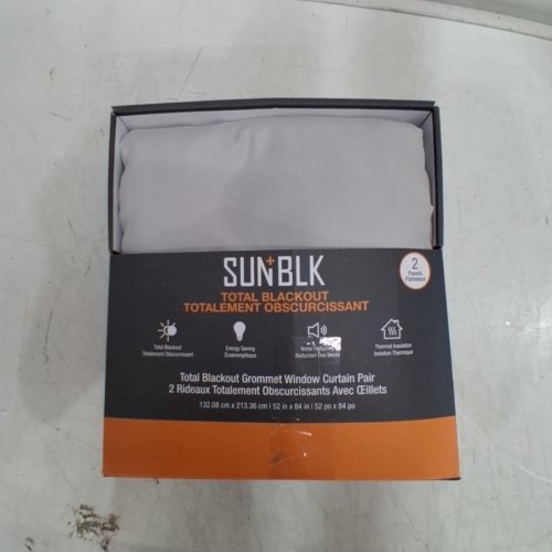 (2 PANEL) SUN+BLK TOTAL BLACKOUT CURTAINS WITH GROMMETS - 52" X 84" - TAUPE (MODEL: 4595115) image 4