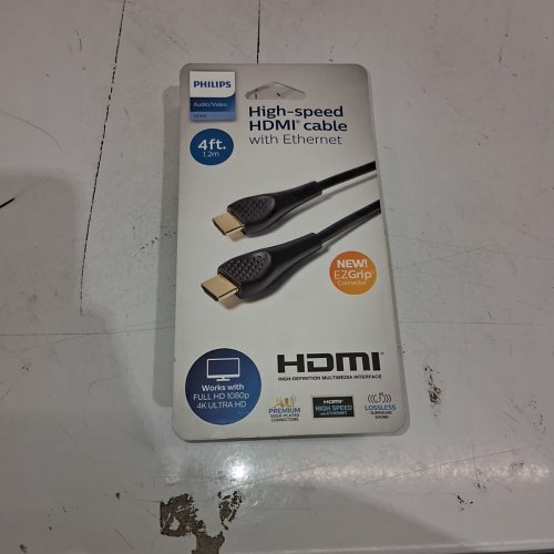 PHILIPS HIGH-SPEED HDMI CABLE WITH ETHERNET - 4FT - BLACK image 2