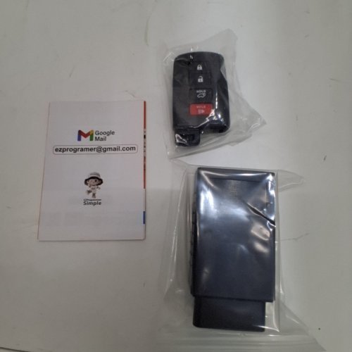 EZPROGRAMMER SIMPLE KEYLESS KEY FOB REPLACEMENT KIT FOR 2021-2022 TOYOTA VEHICLES - 4 BUTTONS - 315MHZ - BLACK image 3